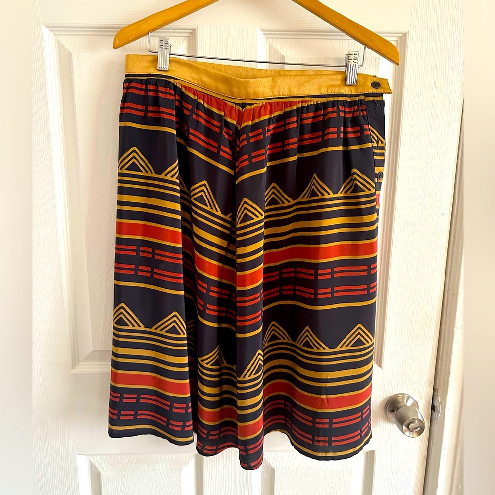 EUC Silk Midi Skirt
